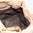 Miu Miu Hand Bag Leather 2way Beige Gold Tone Auth 199333A-20