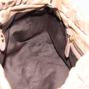 Miu Miu Hand Bag Leather 2way Beige Gold Tone Auth 199333A-21