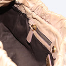 Miu Miu Hand Bag Leather 2way Beige Gold Tone Auth 199333A-22
