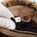 Miu Miu Hand Bag Leather 2way Beige Gold Tone Auth 199333A-12