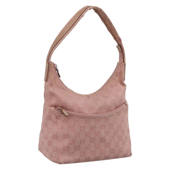 GUCCI GG Canvas Shoulder Bag Pink 001 3386 Auth 199334