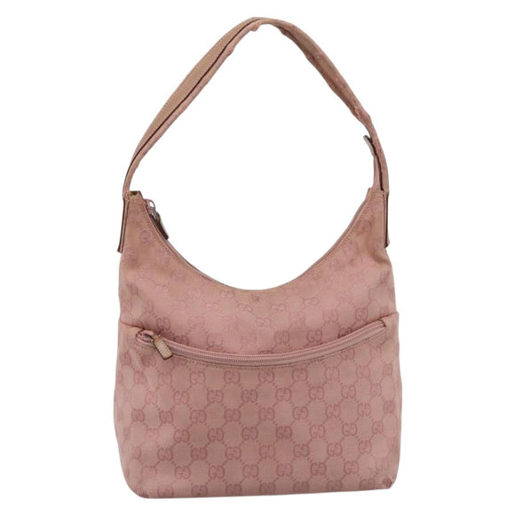 GUCCI GG Canvas Shoulder Bag Pink 001 3386 Auth 199334