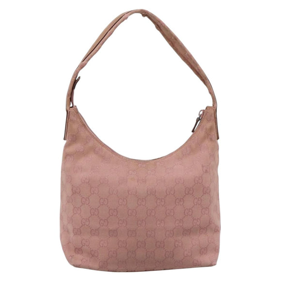 GUCCI GG Canvas Shoulder Bag Pink 001 3386 Auth 199334
