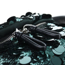 PRADA Shoulder Bag Sequin Green Silver Auth 199336SM-19