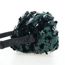 PRADA Shoulder Bag Sequin Green Silver Auth 199336SM-3