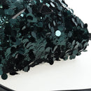 PRADA Shoulder Bag Sequin Green Silver Auth 199336SM-6