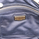 Miu Miu Vittello Shine Hand Bag Leather 2way Black Gold Tone Auth 199341V-19