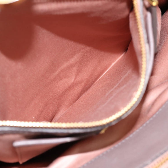 Miu Miu Matelasse Hand Bag Leather 2way Gray Gold Tone Auth 199342A