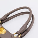Miu Miu Matelasse Hand Bag Leather 2way Gray Gold Tone Auth 199342A-8