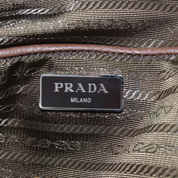 PRADA Backpack Nylon Pink Brown Auth 199345V