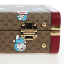 GUCCI Micro GG Supreme Doraemon Hand Bag PVC 2way Brown 633587 Auth 199346SM-6