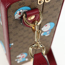 GUCCI Micro GG Supreme Doraemon Hand Bag PVC 2way Brown 633587 Auth 199346SM-10