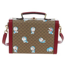 GUCCI Micro GG Supreme Doraemon Hand Bag PVC 2way Brown 633587 Auth 199346SM-2