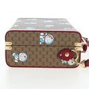 GUCCI Micro GG Supreme Doraemon Hand Bag PVC 2way Brown 633587 Auth 199346SM-4