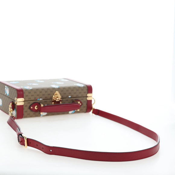 GUCCI Micro GG Supreme Doraemon Hand Bag PVC 2way Brown 633587 Auth 199346SM
