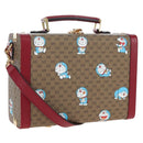 GUCCI Micro GG Supreme Doraemon Hand Bag PVC 2way Beige 633587 Auth 199347SM-1