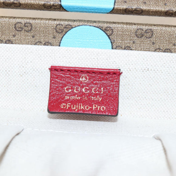 GUCCI Micro GG Supreme Doraemon Hand Bag PVC 2way Beige 633587 Auth 199347SM