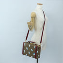 GUCCI Micro GG Supreme Doraemon Hand Bag PVC 2way Beige 633587 Auth 199347SM-32