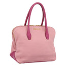 Miu Miu Tote Bag Leather Pink Gold Tone Auth 199349V-1