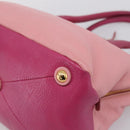 Miu Miu Tote Bag Leather Pink Gold Tone Auth 199349V-12