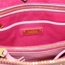 Miu Miu Tote Bag Leather Pink Gold Tone Auth 199349V-16