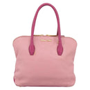 Miu Miu Tote Bag Leather Pink Gold Tone Auth 199349V-2