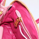 Miu Miu Tote Bag Leather Pink Gold Tone Auth 199349V-20
