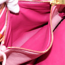 Miu Miu Tote Bag Leather Pink Gold Tone Auth 199349V-23