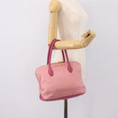 Miu Miu Tote Bag Leather Pink Gold Tone Auth 199349V-27