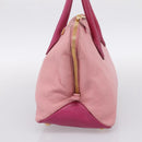 Miu Miu Tote Bag Leather Pink Gold Tone Auth 199349V-5