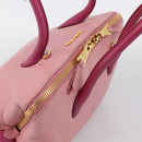 Miu Miu Tote Bag Leather Pink Gold Tone Auth 199349V-6