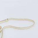 Miu Miu Vitter Shine Hand Bag Leather 2way Beige Gold Tone Auth 199350-14