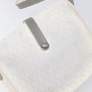 Christian Dior Honeycomb Shoulder Bag PVC Leather White Gold Tone Auth 199351-8