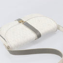 Christian Dior Honeycomb Shoulder Bag PVC Leather White Gold Tone Auth 199351-6