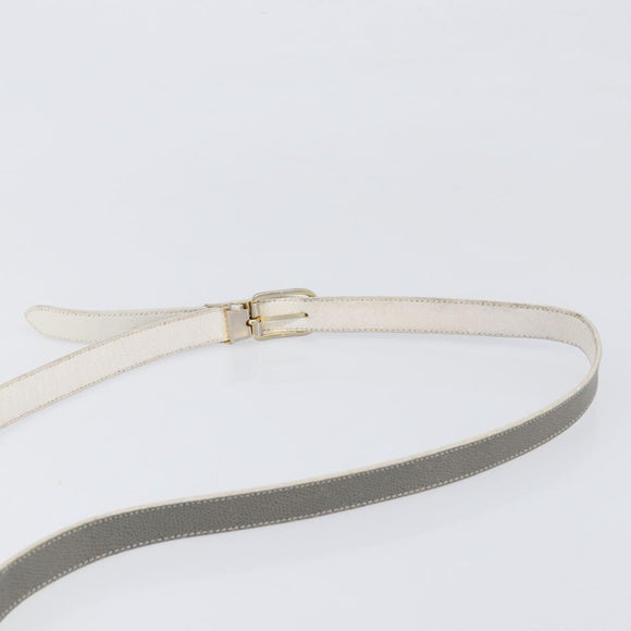 Christian Dior Honeycomb Shoulder Bag PVC Leather White Gold Tone Auth 199351