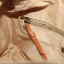 Miu Miu Shoulder Bag Canvas Orange Gold Tone Auth 199352-20