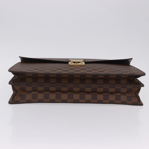 LOUIS VUITTON Damier Ebene Serviette Ambassador Business Bag LV Auth 199355V