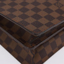 LOUIS VUITTON Damier Ebene Serviette Ambassador Business Bag LV Auth 199355V-12