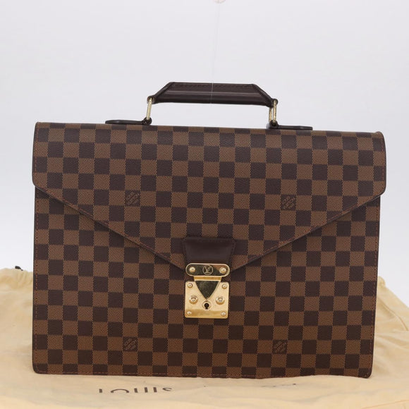 LOUIS VUITTON Damier Ebene Serviette Ambassador Business Bag LV Auth 199355V