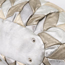 Miu Miu Tote Bag Leather Silver Gold Auth 199356A-12