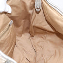 Miu Miu Tote Bag Leather Silver Gold Auth 199356A-18