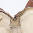 Miu Miu Hand Bag Canvas Purple Brown Auth 199357A-20