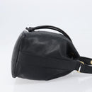 CHANEL Drawstring Chain Shoulder Bag Lamb Skin Black Gold Tone CC Auth 199358V-3