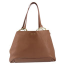 Miu Miu Hand Bag Leather Brown Gold Tone Auth 199360V-13