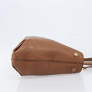 Miu Miu Hand Bag Leather Brown Gold Tone Auth 199360V-3