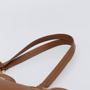 Miu Miu Hand Bag Leather Brown Gold Tone Auth 199360V-8