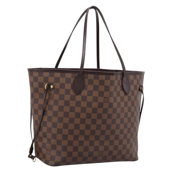 LOUIS VUITTON Damier Ebene Neverfull MM Tote Bag N51105 LV Auth 199361V