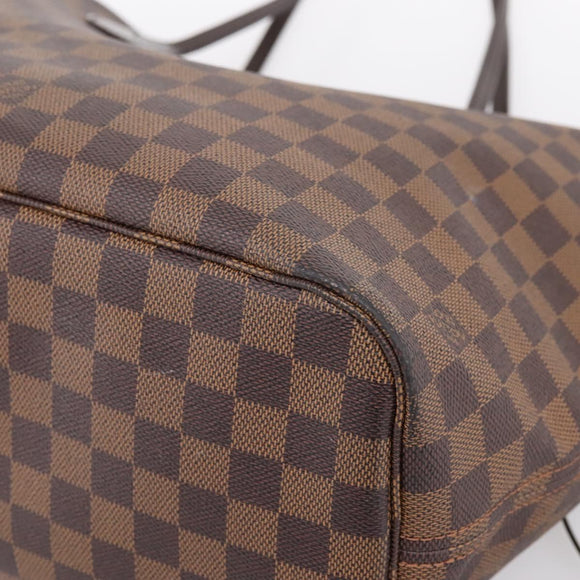LOUIS VUITTON Damier Ebene Neverfull MM Tote Bag N51105 LV Auth 199361V