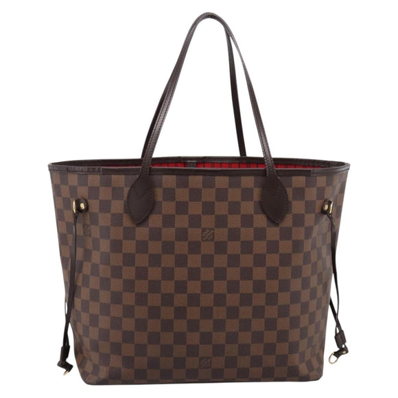 LOUIS VUITTON Damier Ebene Neverfull MM Tote Bag N51105 LV Auth 199361V