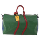 LOUIS VUITTON Epi Keepall Bandouliere 50 Bag Green Red Blue M55571 Auth 199362A-13
